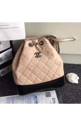 Top Chanel Chanel's Gabrielle Backpack Beige and Black A94485 VS01456