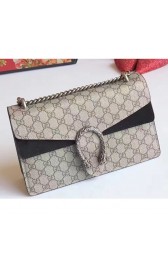 Top Gucci Dionysus GG Supreme Shoulder Bag Black 400249 VS09451