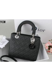 Top Lady Dior Bag Nubuck Leather CD99002 Black VS01103