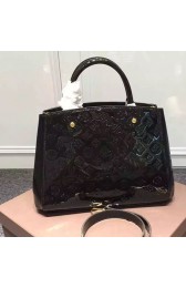 Top Louis Vuitton Monogram Vernis Montaigne BB M50171 Noir VS09270