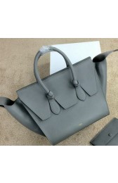 Top Replica Celine Tie Top Handle Bag Original Leather 98314 Grey VS07135