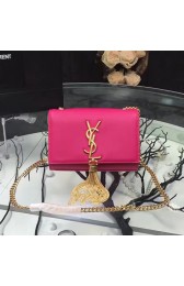 Top Saint Laurent Small Kate Monogram Tassel Smooth Leather Shoulder Bag Rose Y121260 VS09418