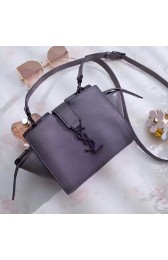 Toy YSL Mini Cabas Bag In Grey Leather 452322 VS05298