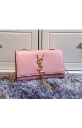 YSL Monogramme Cross-body Shoulder Bag Smooth Leather Y311218 Pink VS03440