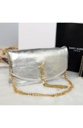 Yves Saint Laurent Belle Du Jour Clutch Y311219 Silver VS05984