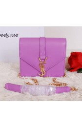 Yves Saint Laurent Classic Flap Front Bag Y7142 Purple VS08508