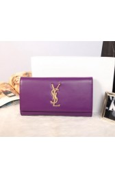 Yves Saint Laurent Classic Monogramme Clutch 311213A Purple VS03550