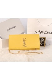 Yves Saint Laurent Classic Monogramme Clutch 311213B Yellow VS02138