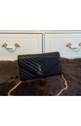 Yves Saint Laurent Classic Monogramme Flap Bag Y26578 Black VS02080