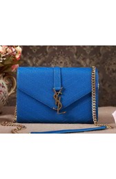 Yves Saint Laurent Classic Monogramme Flap Bag Y5479 Blue VS00510