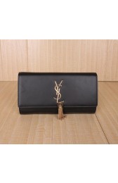 Yves Saint Laurent Classic Monogramme Tassel Clutch Bag Y234524 Black VS05352