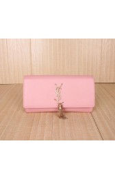 Yves Saint Laurent Classic Monogramme Tassel Clutch Bag Y234524 Pink VS03468