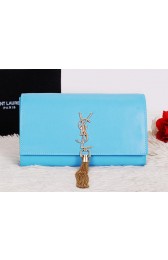 Yves Saint Laurent Classic Monogramme Tassel Clutch Bag Y7138 SkyBlue VS06003