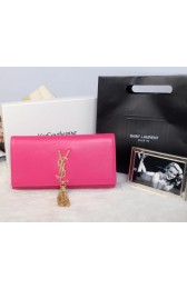 Yves Saint Laurent Classic Monogramme Tassel Clutch Y311212 Rosy VS04130