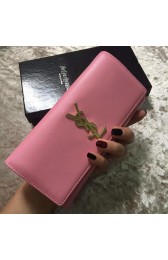 Yves Saint Laurent Flap Wallet Y30180 Pink VS02610