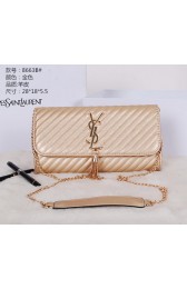 Yves Saint Laurent Monogramme Cross-body Shoulder Bag Y8663 Gold VS09334